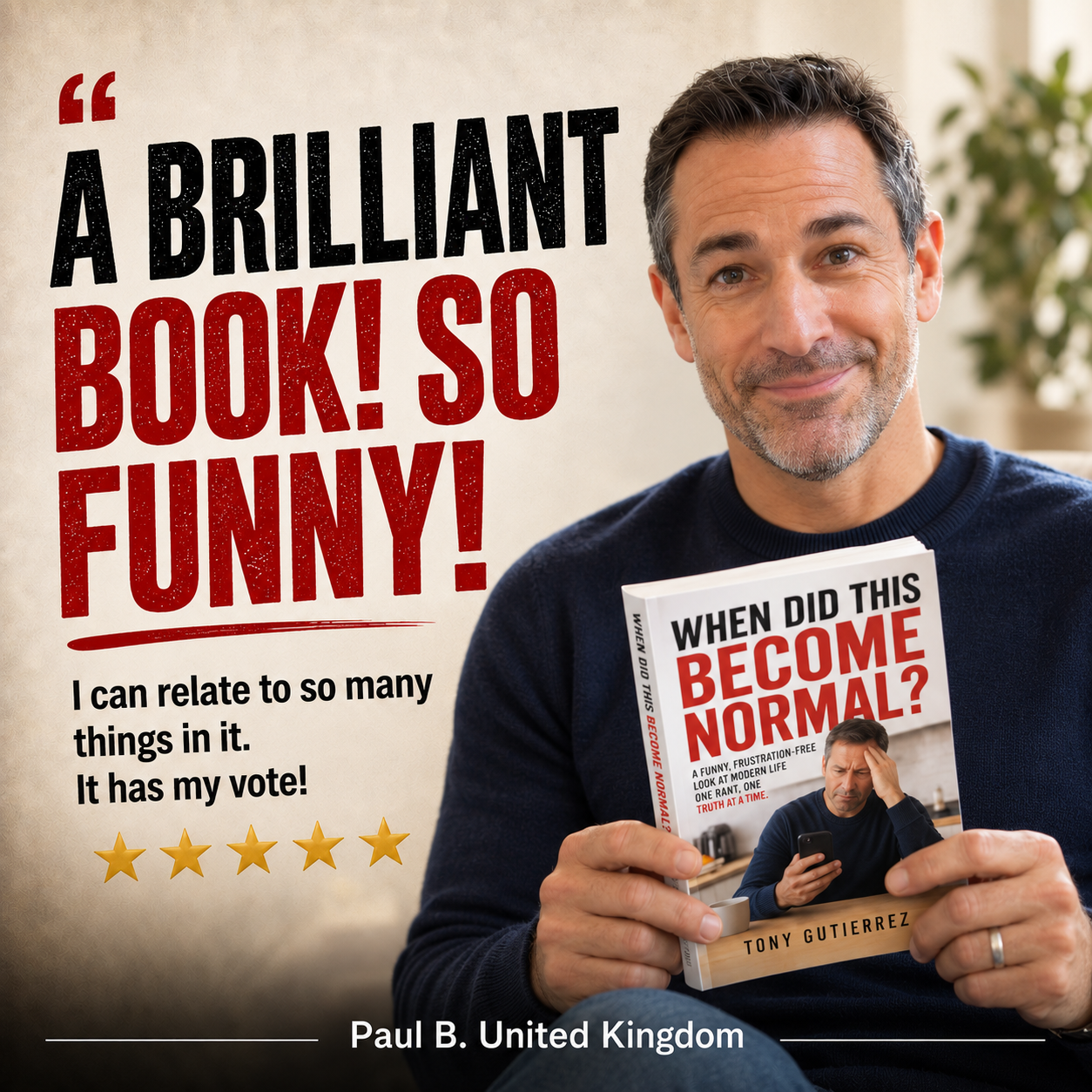 Reader review: "A brilliant book! So funny!" Paul B., United Kingdom