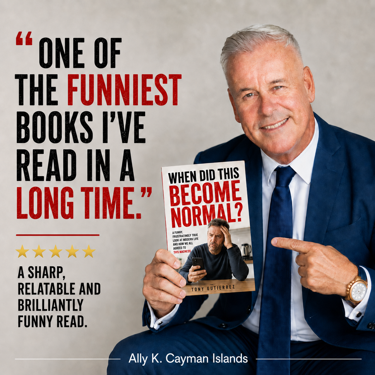 Reader review: "One of the funniest books I've read in a long time." Ally K., Cayman Islands